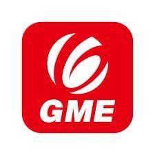 GME international bank icon with red background
