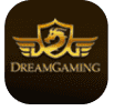 Dream Gaming partner icon with brown and gold design