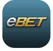 EBET Gaming partner icon with blue background