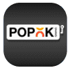 PopOK Gaming partner icon with dark background